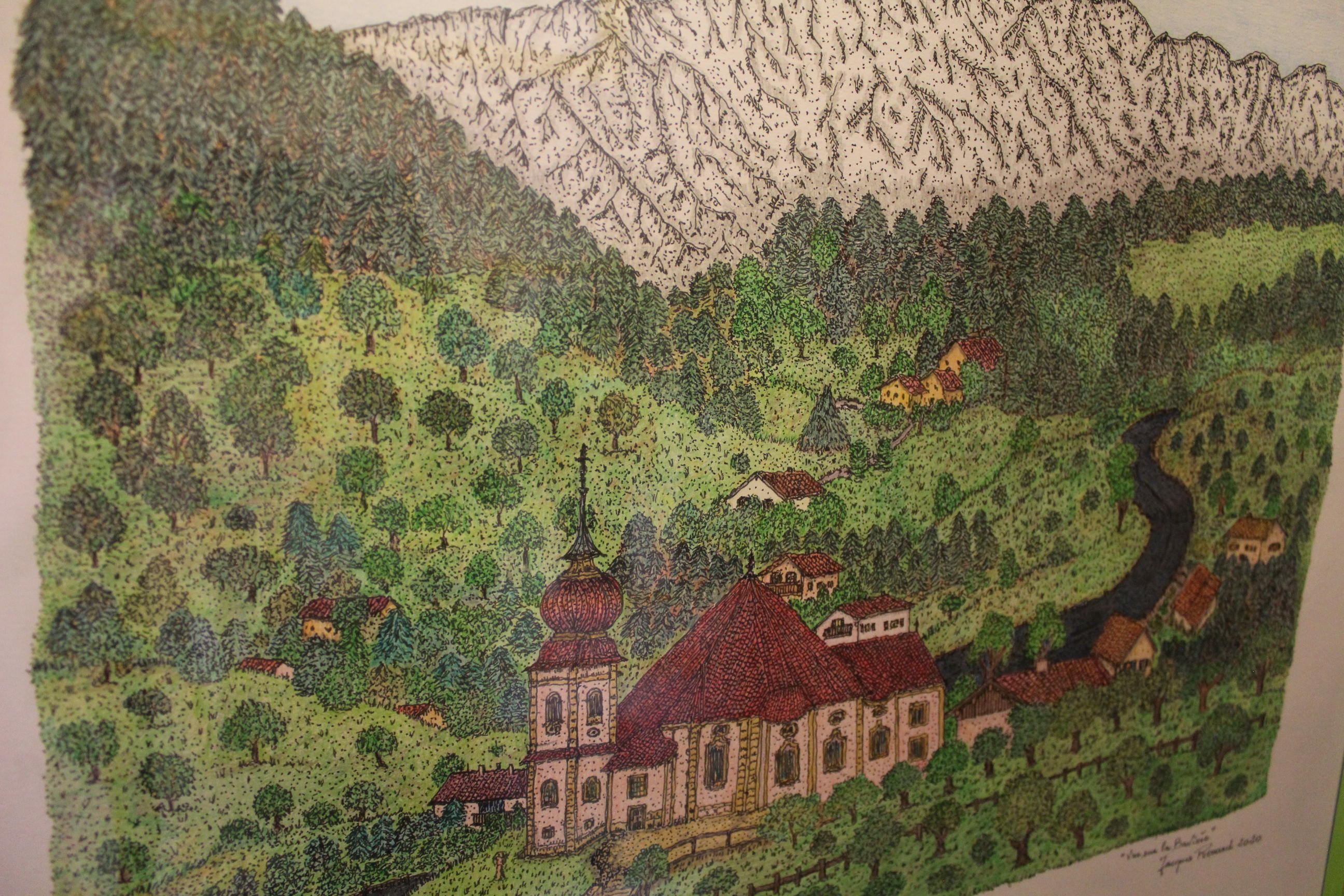 Œuvre encre de Chine série Nature 50x70cm