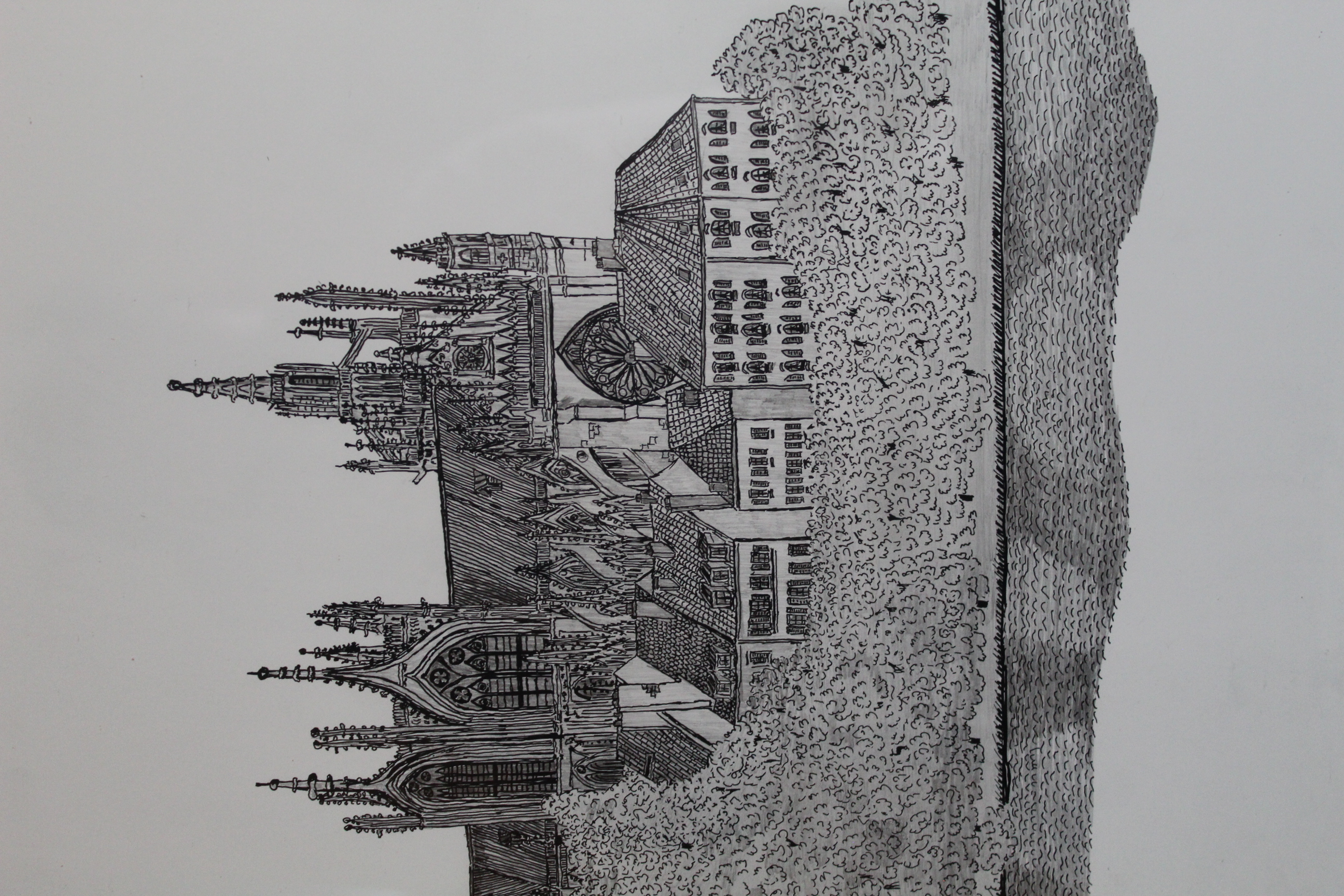 Œuvre encre de Chine série Nature 50x70cm